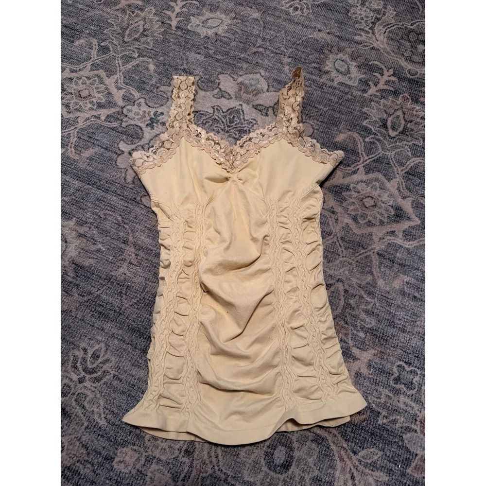Vintage Y2K M.Rena Lace Tan Tank Top Cami